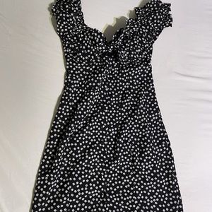 Princess Polly Black & White Short Floral Dress